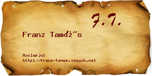 Franz Tamás névjegykártya